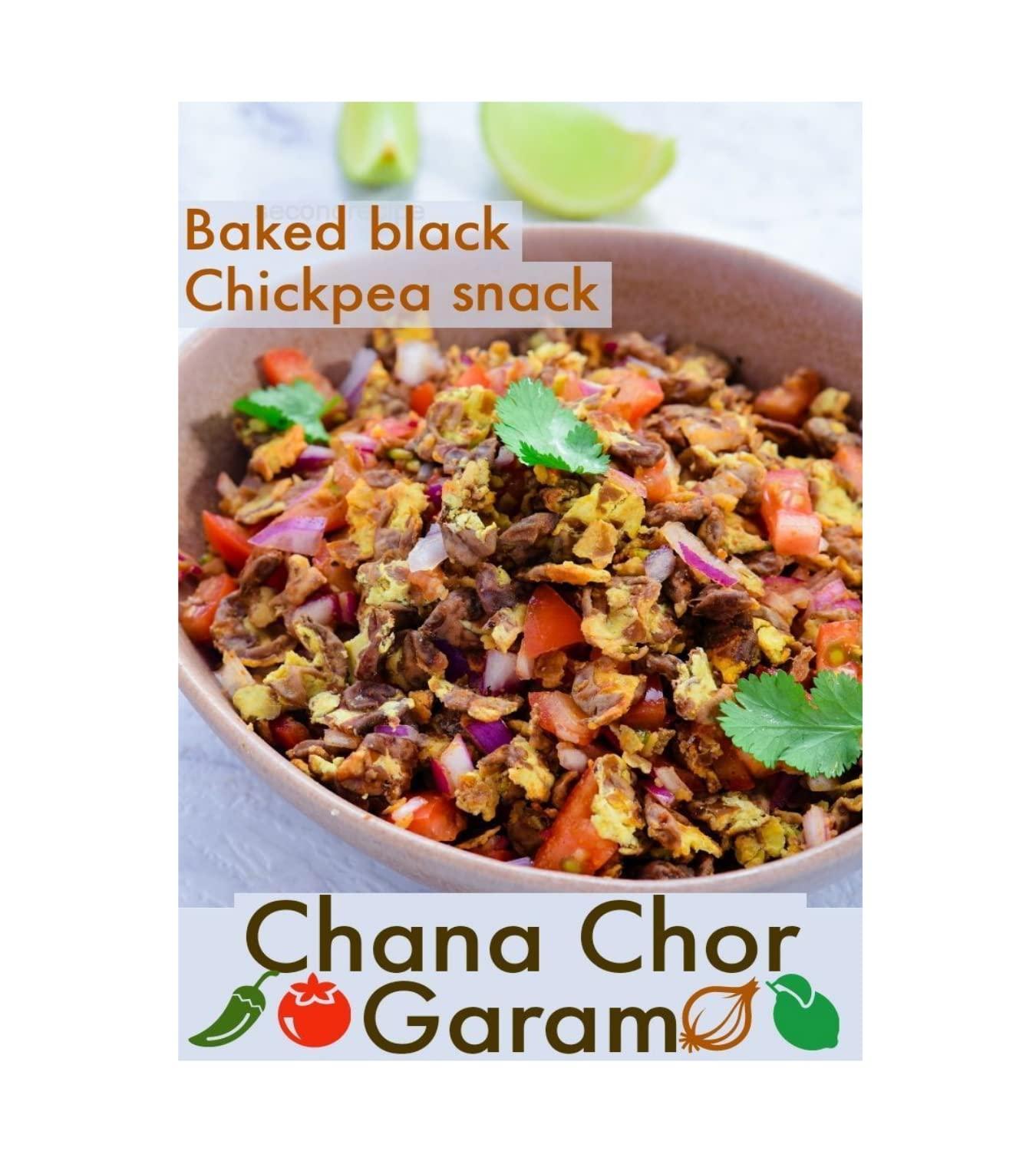 GHOTARAM GFP Oil-Free Protein Rich Low Fat Black Chana JOR Garam Namkeen Snacks for Diet Gluten Free Chana JHOR Garam|Healthy Baked Roasted Namkeen Snack|Farsan Snacks Namkeen-850g*5Pack