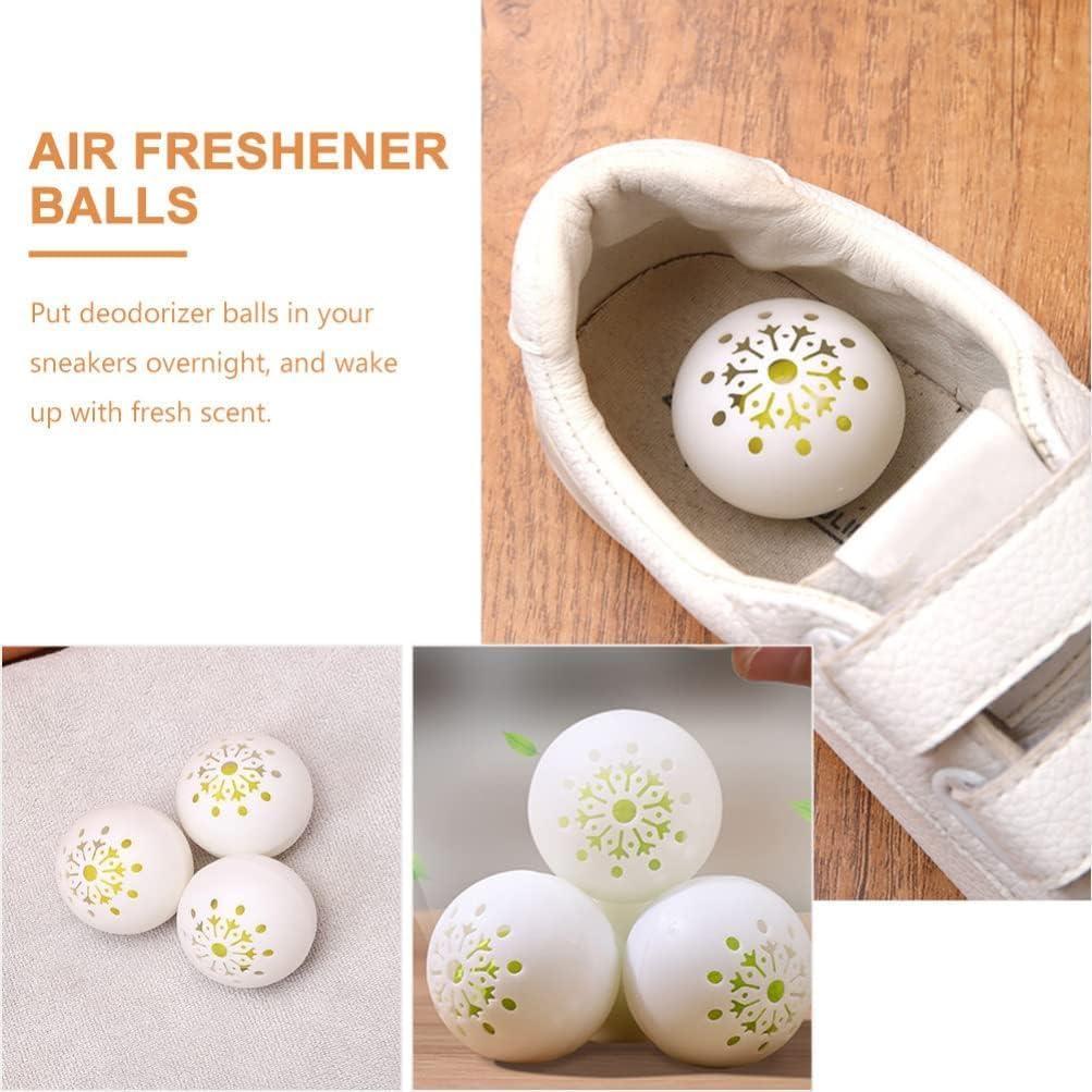 ANNIE ANNIE Sneaker Deodorizer Balls Air Freshener Balls Professional Sneaker Air Freshener Balls Shoes Odor Deodorizer Balls Gym Bags, Closet, Locker and Trash Can Freshener Balls (6 Pcs)