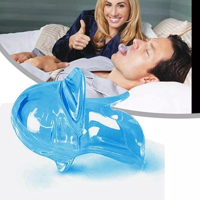 VALUEVIBES Anti-Snoring Tongue Device Medical Silicone Sleep Aid for Snoring Relief, Effective Stop Snore Sleeve for Sleep Apnea Solutions (Blue)