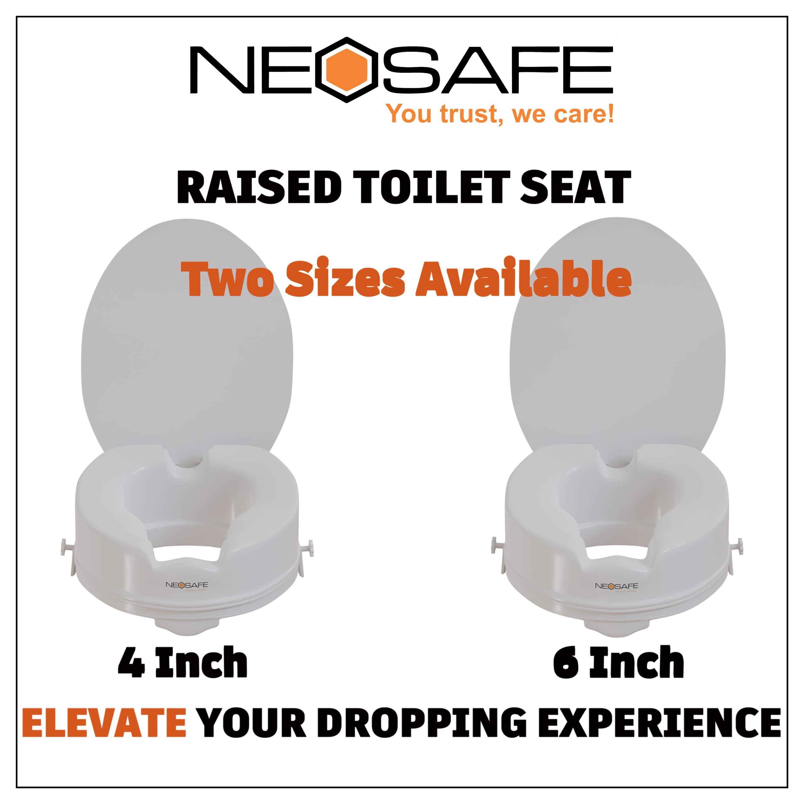 Generic Rewell.Life 6 Inch Toilet Commode Seat Raiser Elevator Extension with lid cover | Universally fits to all | for Handicap, Knee Patients, Old Senior Citizen | Easy to Use, Clean & Install