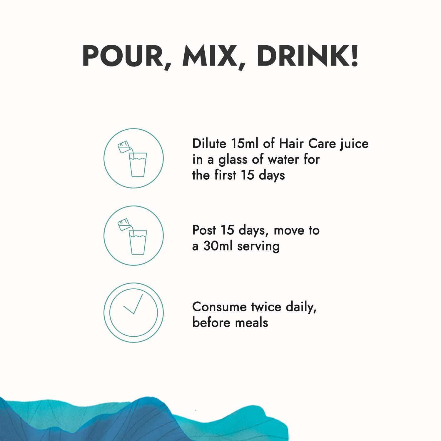 Kapiva Kapiva Hair Care Juice (2L) | For Hair Growth & Hair Fall Control | 100% Ayurvedic Hair Care with Amla, Noni, Bhringraj and Ashwagandha - Super Saver Pack of 2