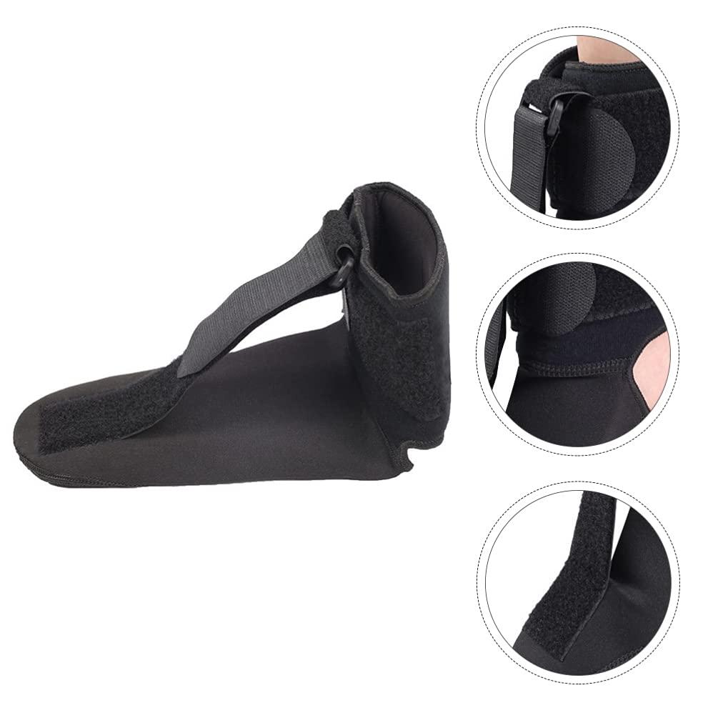 FOMIYES FOMIYES Drop Foot Brace Ankle Brace Support Leg Splint Brace Foot Support Stretching Boot Splints for Exercise Workout Basketball Gym Injury Recovery Sports Black