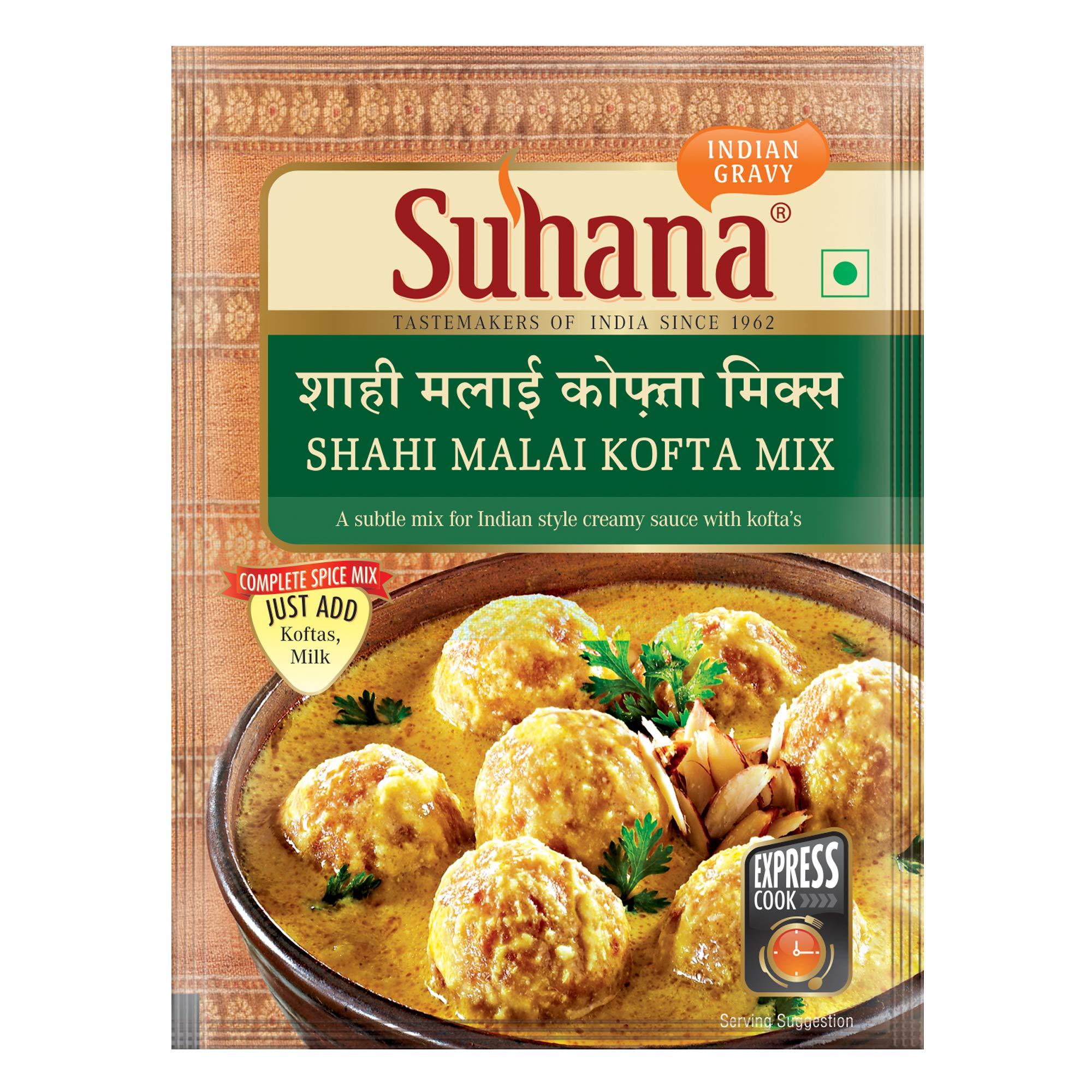 Suhana Suhana Veg Spice Mixes - Paneer Butter, Veg Biryani, Paneer Tikka, Rajma Masala, Mutter Paneer, Shahi Malai Kofta -Combo of 8, easy to cook | masala powder, 300 grams