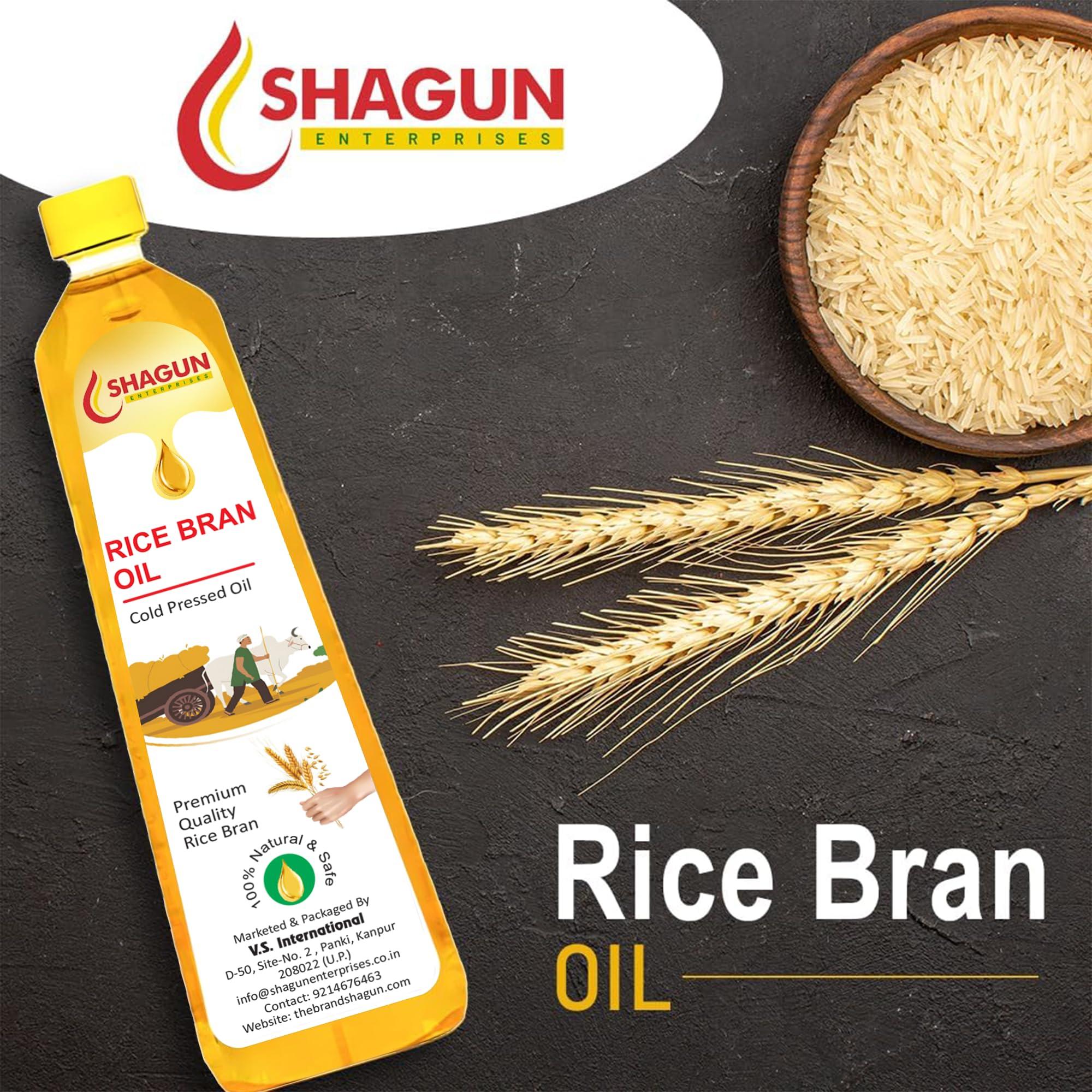 SHAGUN Shagun Rice Bran Oil 1 Litre | Rice Bran Cooking Oil 1 Litre