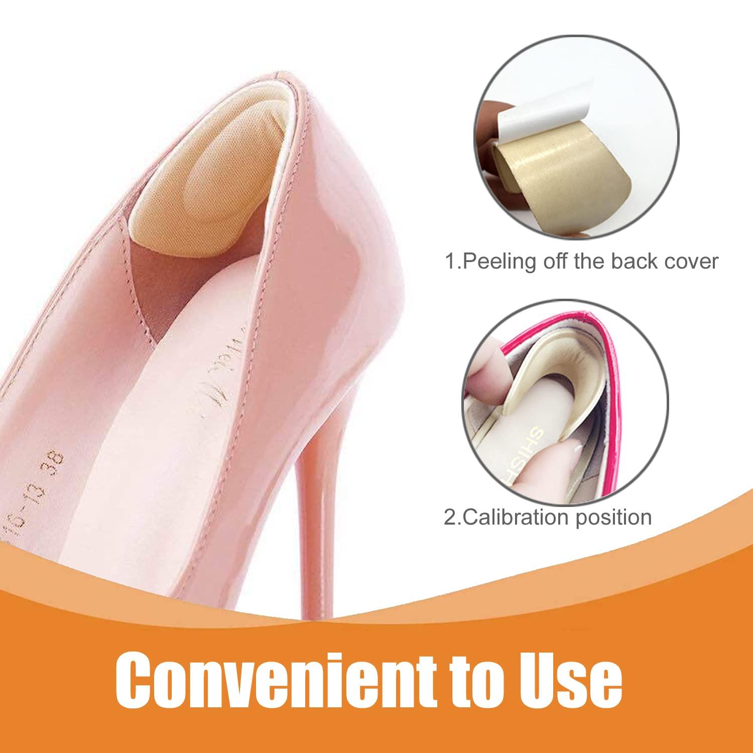 LHHXX33 16 Pairs Shoe Filler Heel Inserts for Women , Shoes Too Big Inserts Heel Pads, Shoe Inserts for Women Includes Heel Cushions for Back of Heel Adjustable Toe Filler Inserts Heel Grips