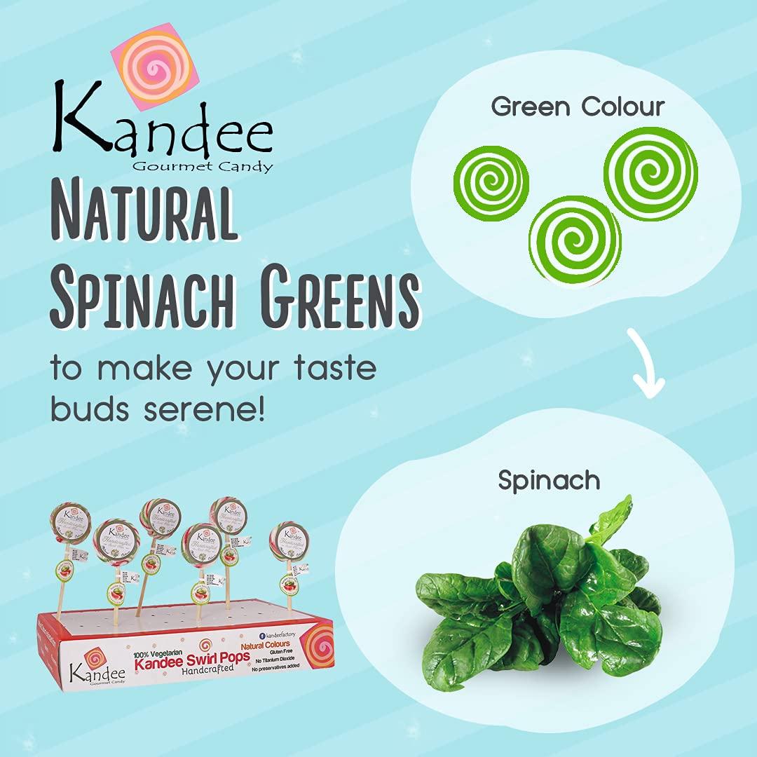 Kandee Kandee Factory Twist Swirl Pops (Pack of 6 pcs - 2.5 Inch) | Delicious Watermelon Flavor | Candy/Lollipops | Vegetarian With No Artificial Colors | No Added Preservatives | Candee For Kids