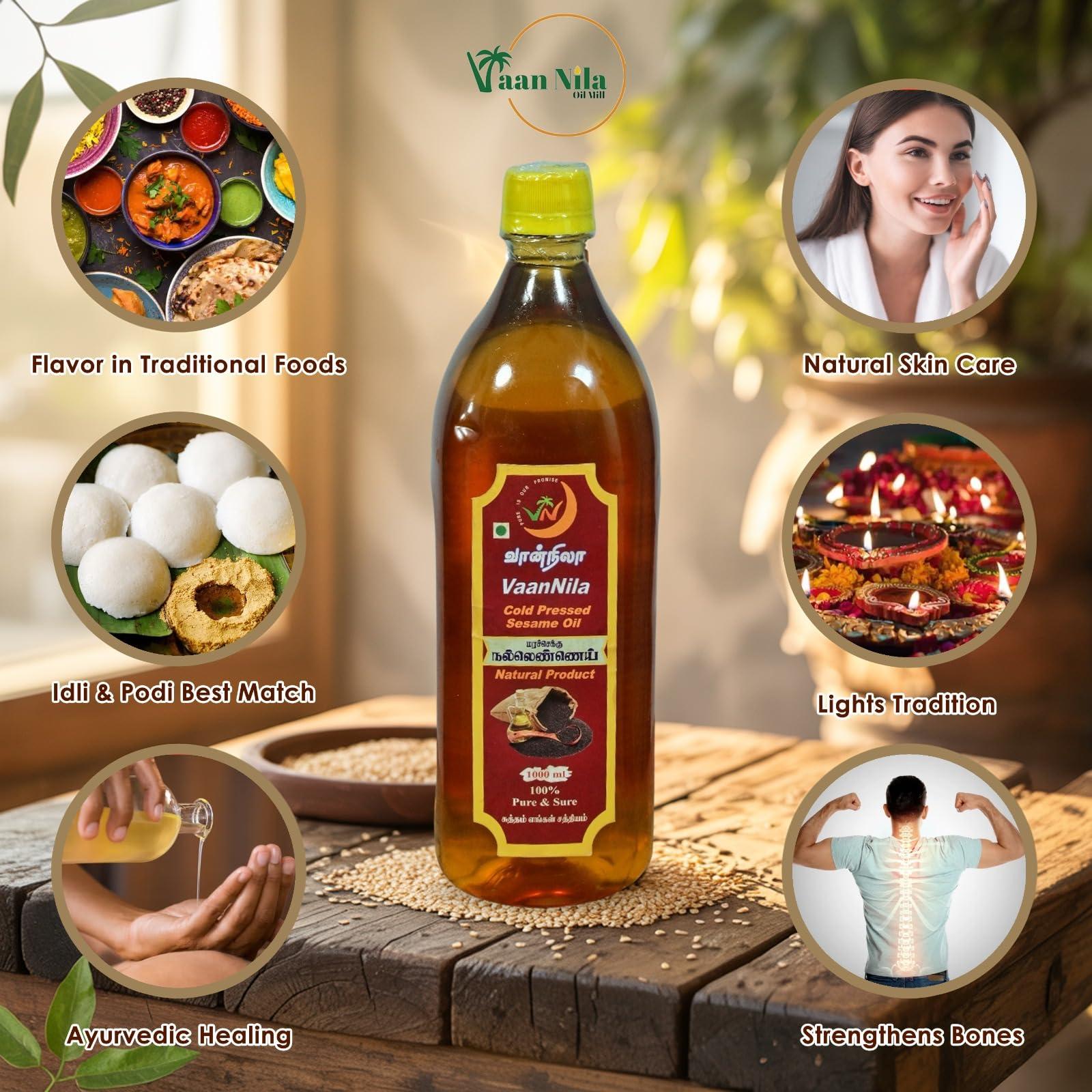 Vaan nila cold-pressed sesame seed oil/Gingelly oil(1000ml)