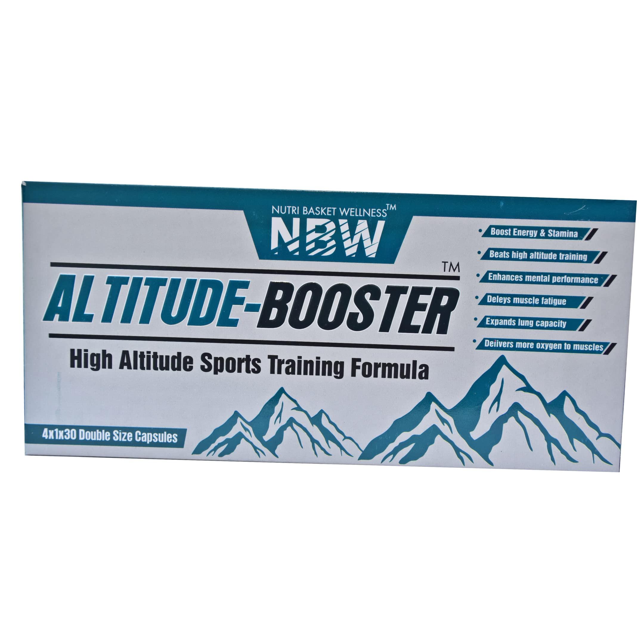 Nutri Basket Wellness NBW NBW Altitude Booster | High Altitude Sports Training Formula | Improves Lungs Capacity & Oxygen Efficiency (60 Capsules)