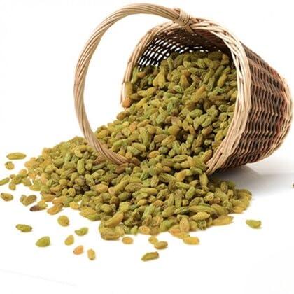 NUTS VAKIL Nuts Vakil 2 kg Green Raisins| Green Kishmish Dry Fruits (Pack OF 2 1Kg - 1Kg) | Premium Seedless Green Raisins | Nutritious Kishmish |
