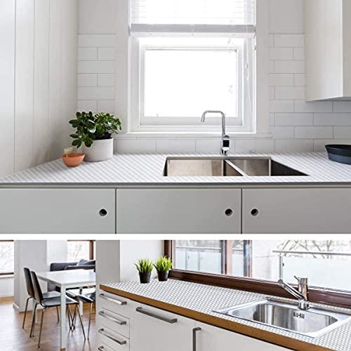 LAKHANI VENTURE LAKHANI VENTURE Kitchen Oil Proof Stickers Self Adhesive Aluminium Foil Silver Sticky Back Plastic Waterproof Wallpaper for Countertop Cooktop Backsplash DIY