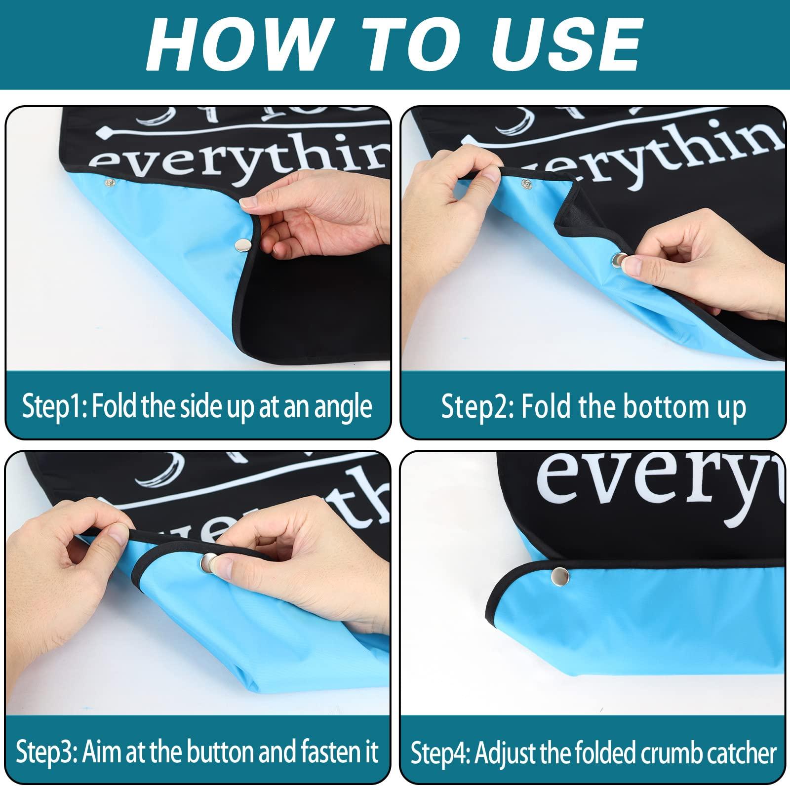 FunisFun Funny Adult Bibs Washable Waterproof Bibs, Reusable Adult Bibs with Crumb Catcher for Women Men & Elderly, Funny Gag Gifts White Elephant Gift(B Style)