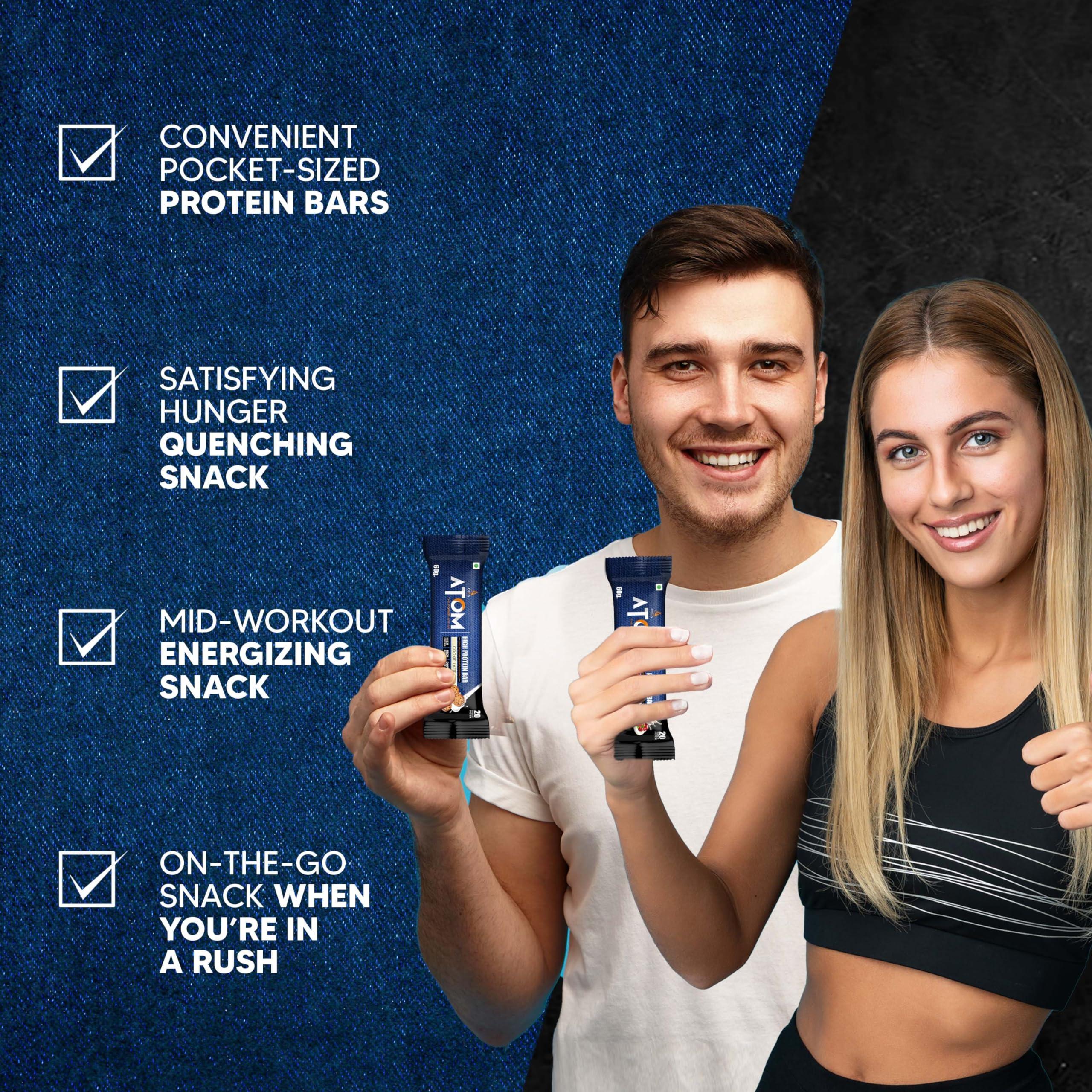Asitis Nutrition Asitis Nutrition Atom High Protein Bar,20Gm Protein,Zero Transfat,Zero Added Sugar,Whey Protein Concentrate, Isolate & Hydrolysate As Protein Source,Pack Of 6 (60Gm X 6), Coffee Date Bite