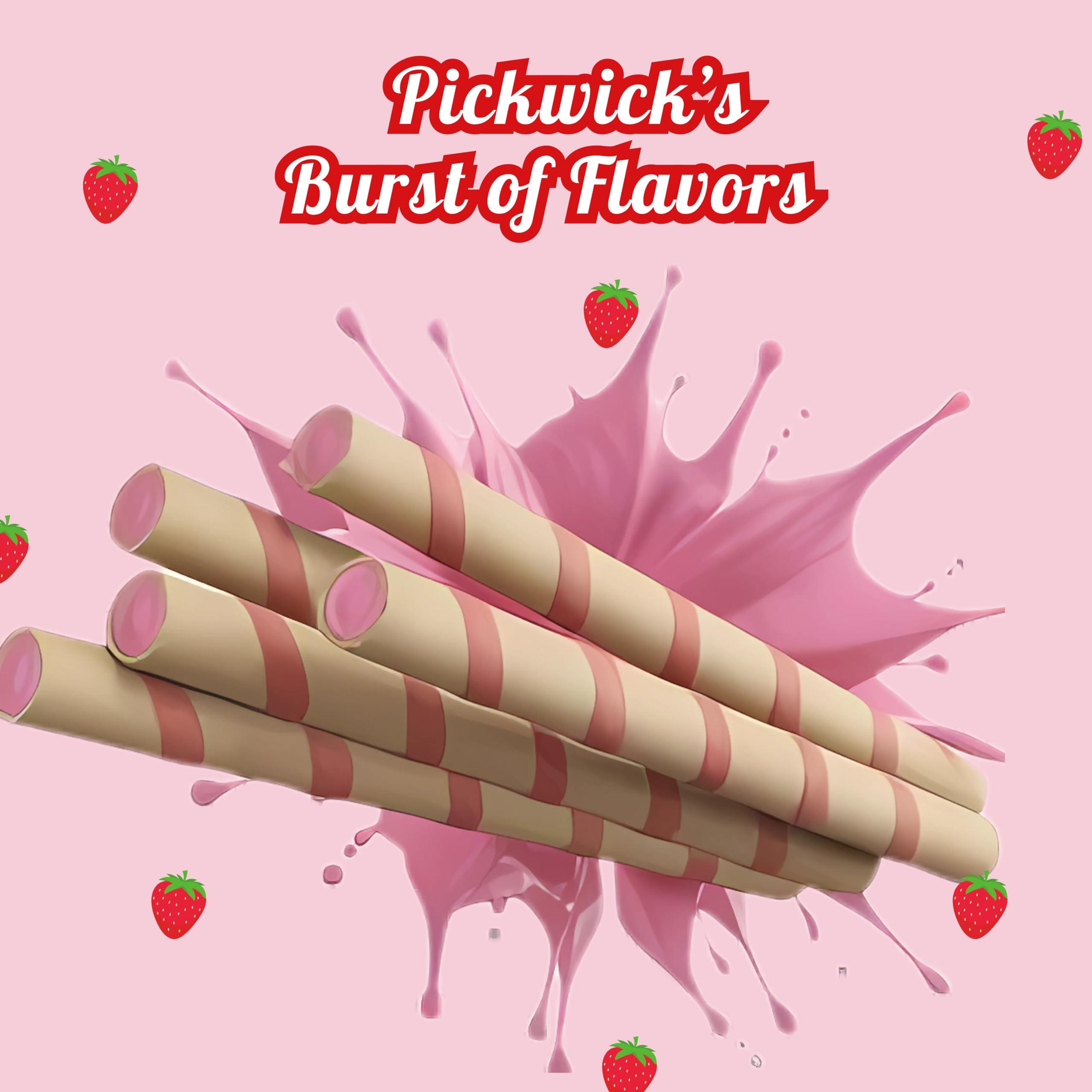 PICKWICK PICKWICK Strawberry Flavoured Wafer Rolls Jar - Combo Pack 300gm (150gm x 2)