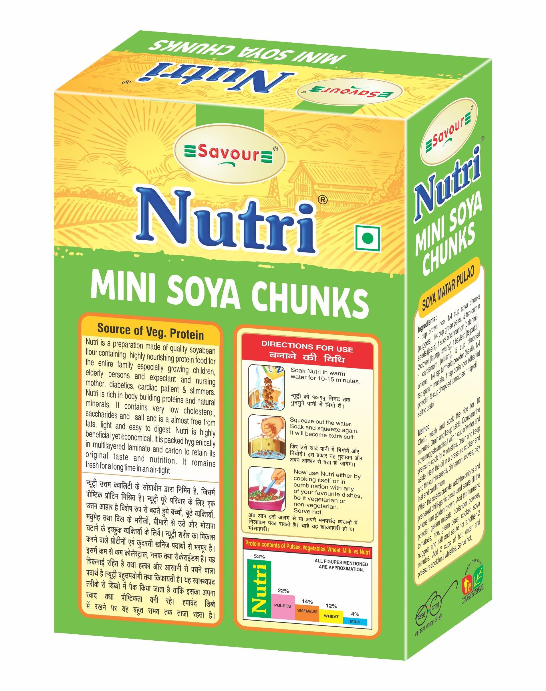Savour Savour Nutri Soya Mini Chunks 200 Grams - Box Pack of 6