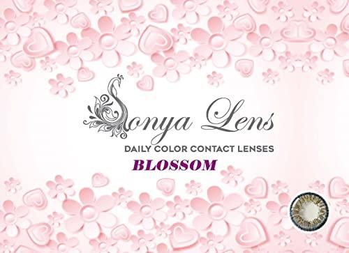 Sonya Lens The Eyes are the window to the soul! Sonya Lens The Eyes are the window to the soul! Coloured Contact Lenses (5 pair lens per box) Blossom - Grey,Hazel,Sky Blue,Violet & Green