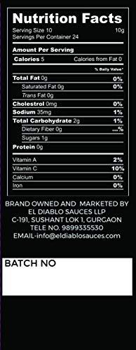 El Diablo Sauces EL Diablo Hot Red Chili Sauce Premium Gourmet Gluten Free Fresh Natural Ingredients 100% Vegan Momos Fried Rice Hakka Noodles Flavor Hot Chilli Spicy Sauce 240g Bottle