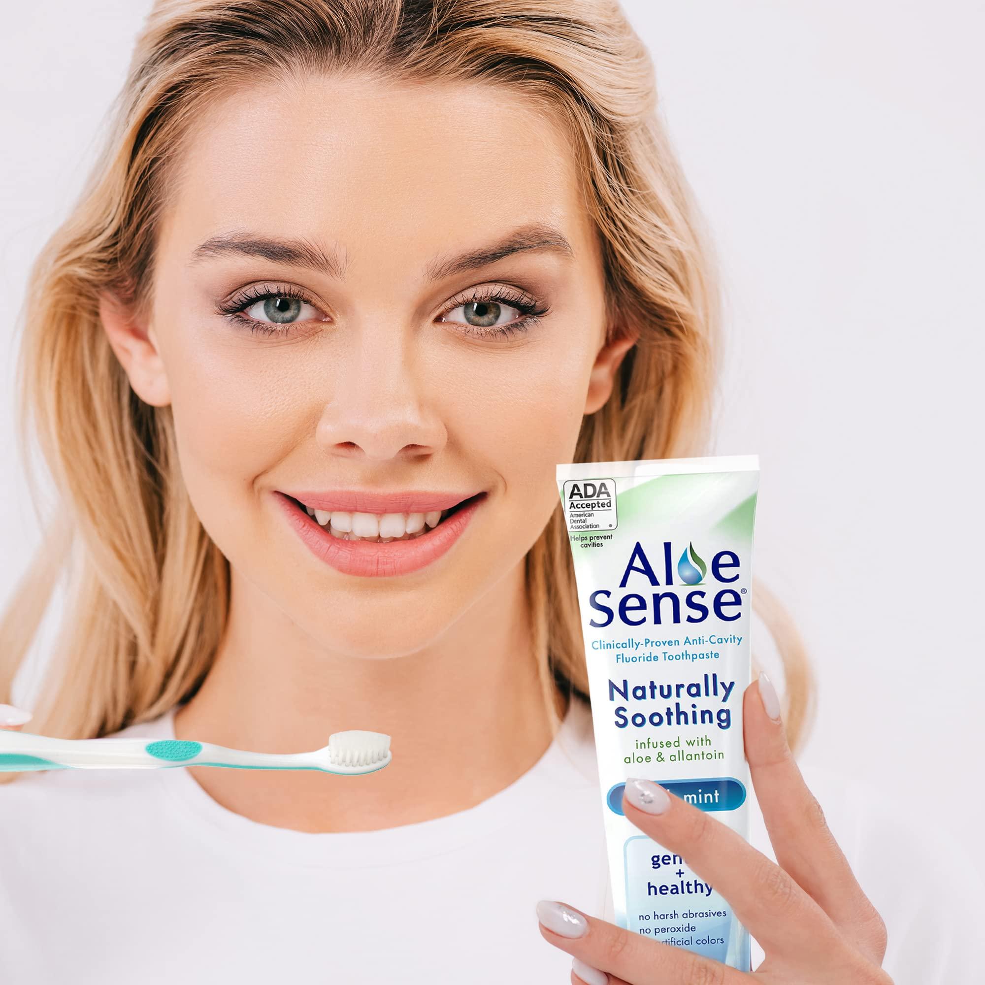 AloeSense AloeSense Naturally Soothing Fluoride Toothpaste, Fresh Mint, 5 oz (1 Count)