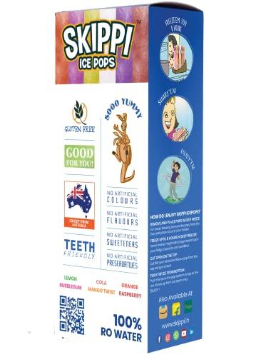 Skippi Ice Pops Skippi Icepops 100% Natural Freezer Pops, Juice Bars, Fat Free Ice Pops - Lemon Flavour (Box of 12 Pops)
