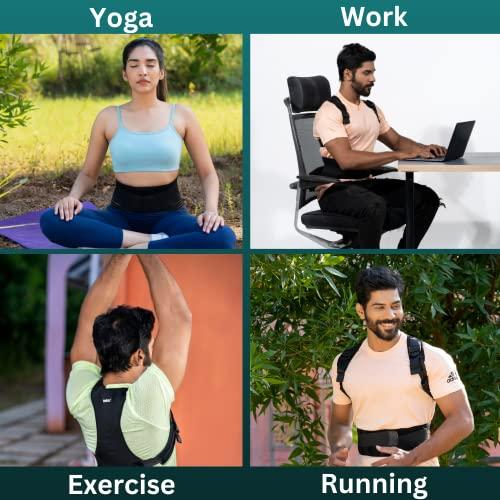 unimaker unimaker Posture Corrector for Men & Women, Back Pain Relief Belt for Spinal Backbone Support Spine Posture Corrector Neoprene (L)