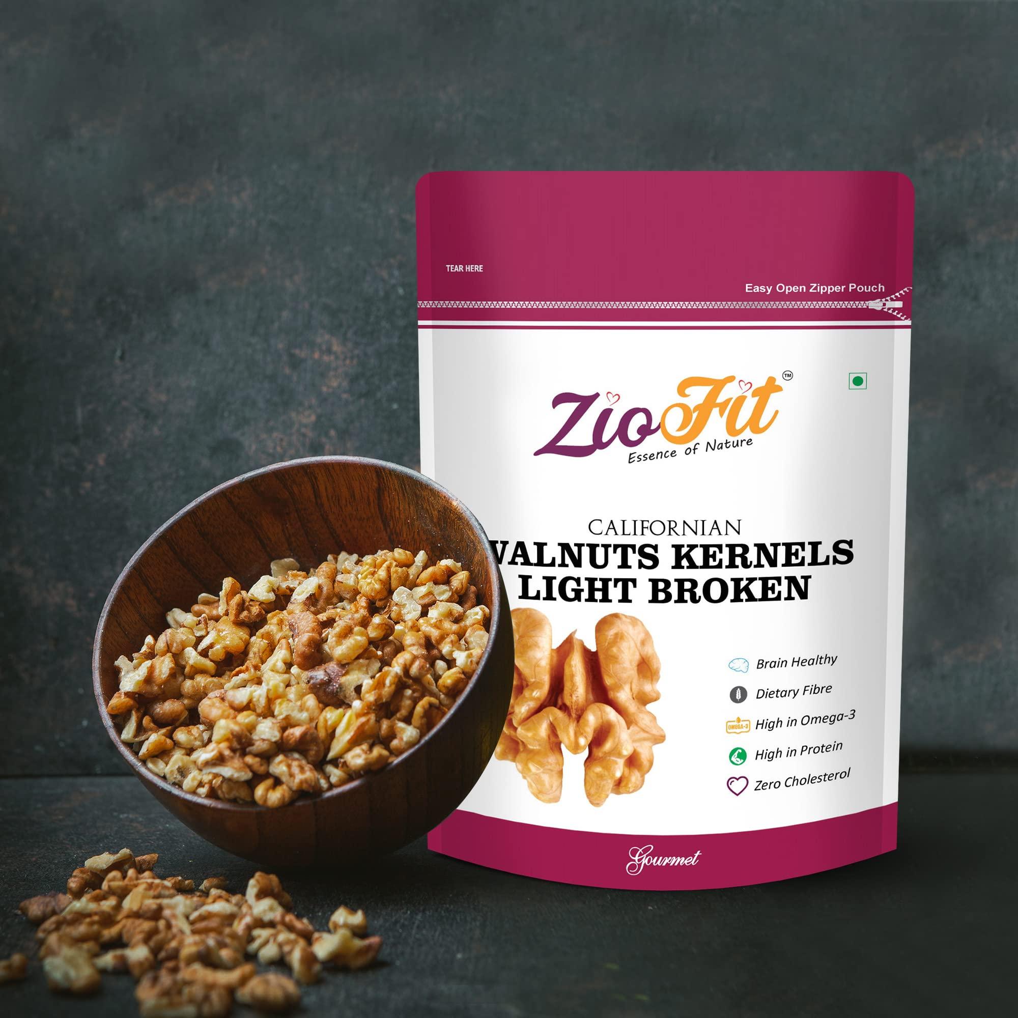 Ziofit Ziofit Walnut Kernels Extra Light Broken 250g, Natural Dry Fruit, Nutrient Rich Delight for Health and Flavor