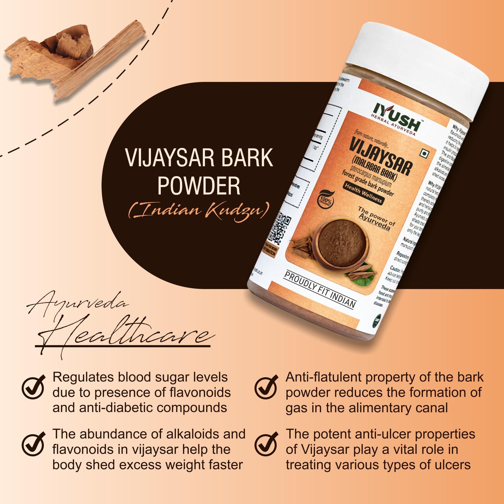 IYUSH IYUSH Herbal Ayurveda Vijaysar Powder (pack of 2)- 100gm each