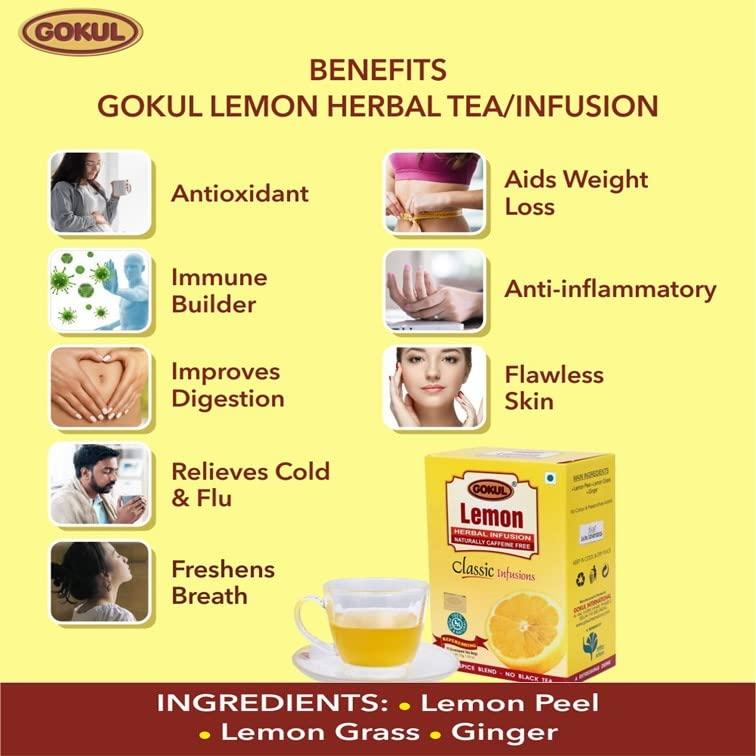 GOKUL Gokul Herbal Tea Gift Pack of Lemon Tea Tea Bag(20 TB), Slim Trim Tea Bag(20 TB), Saffron Rich 250 G