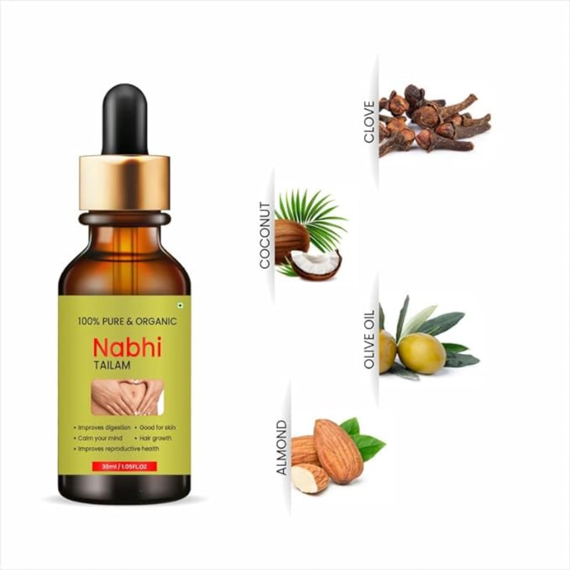 Cosmira Cosmira Ramkripa-Nabhi-Telam Nabhi-Oil-Ayurvedic Navel-Massage-Oil Herbal-Nabhi-Oil Herbal-Navel-Oil Navel-Healing-Oil 90ML (PACK OF 3)