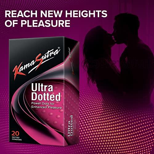 KamaSutra KamaSutra Ultradotted Condoms for men Count 20 with Aloe Vera Lube Water Lubricant 50ml