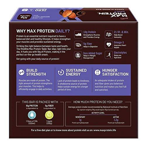 RiteBite Max Protein Ritebite Max Protein Combo Daily Choco Almond Bars 300g - Pack of 6 (50g x 6) & RiteBite Max Protein Cookies - Assorted 330 g - Pack of 6 ( 55g x 6 )