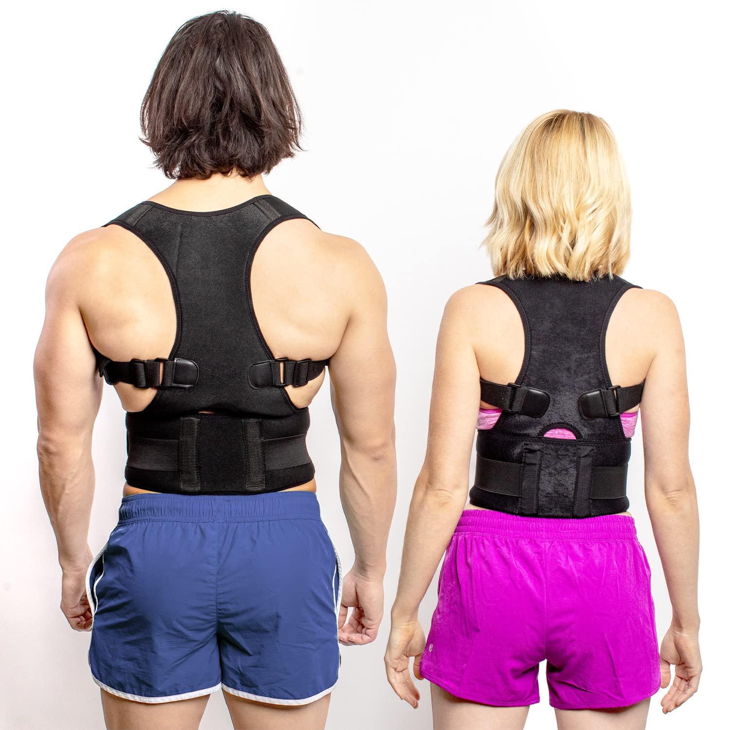 FlexGuard Support FlexGuard Posture Corrector for Women and Men - Back Brace for Posture, Adjustable Back Support Straightener Shoulder Posture Support for Pain Relief, Body Correction, Small/Medium
