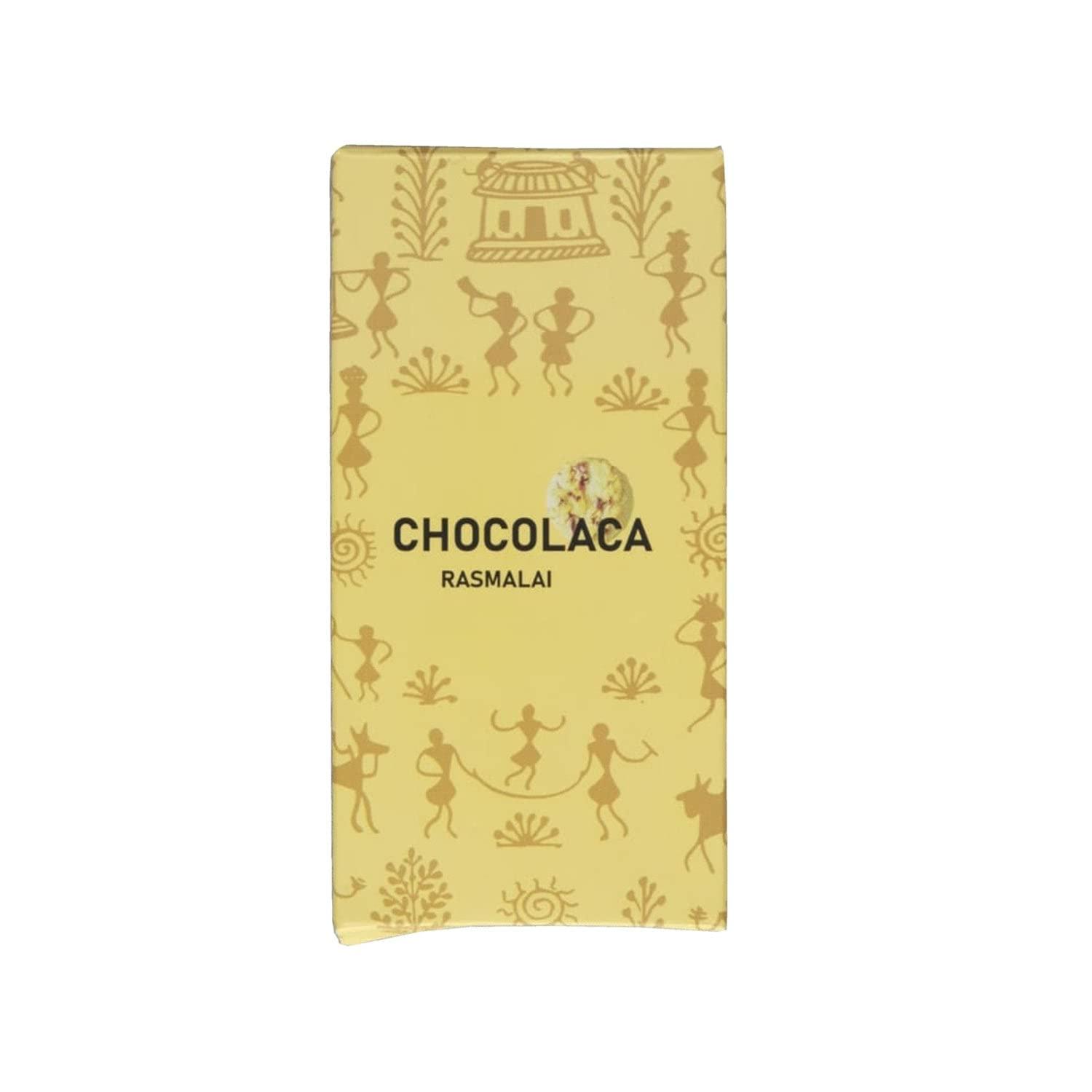CHOCOLACA CHOCOLACA Rasmalai Flavours Homemade Chocolate Bars - Homemade Chocolate - Chocolate Gifts - Luxury Homemade Chocolates 50gm Each (8)