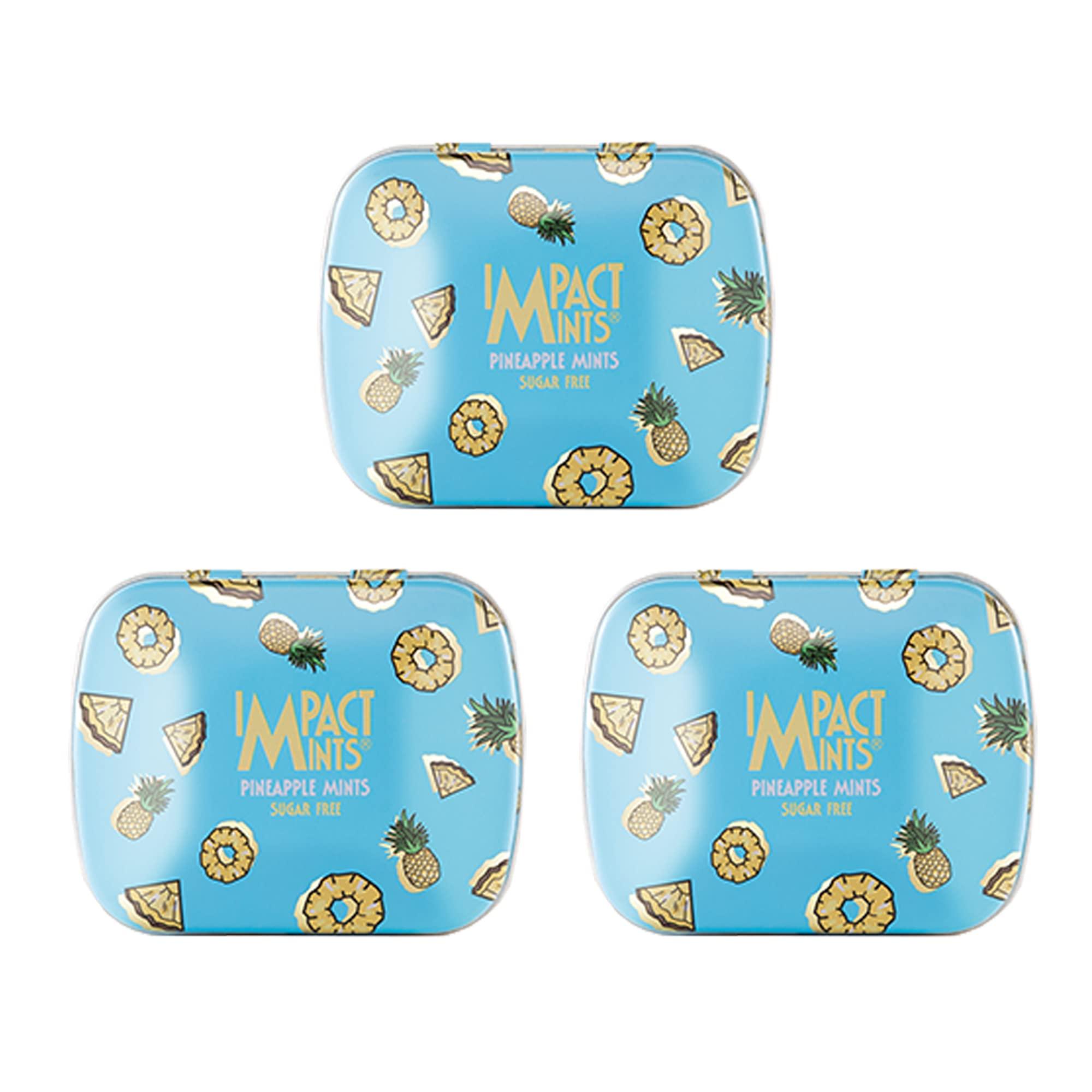\"IMPACTMINTS\" Impact Mints Sugar Free Pineapple Flavour Mints Summer Edition (14g Each, Pack of 3)