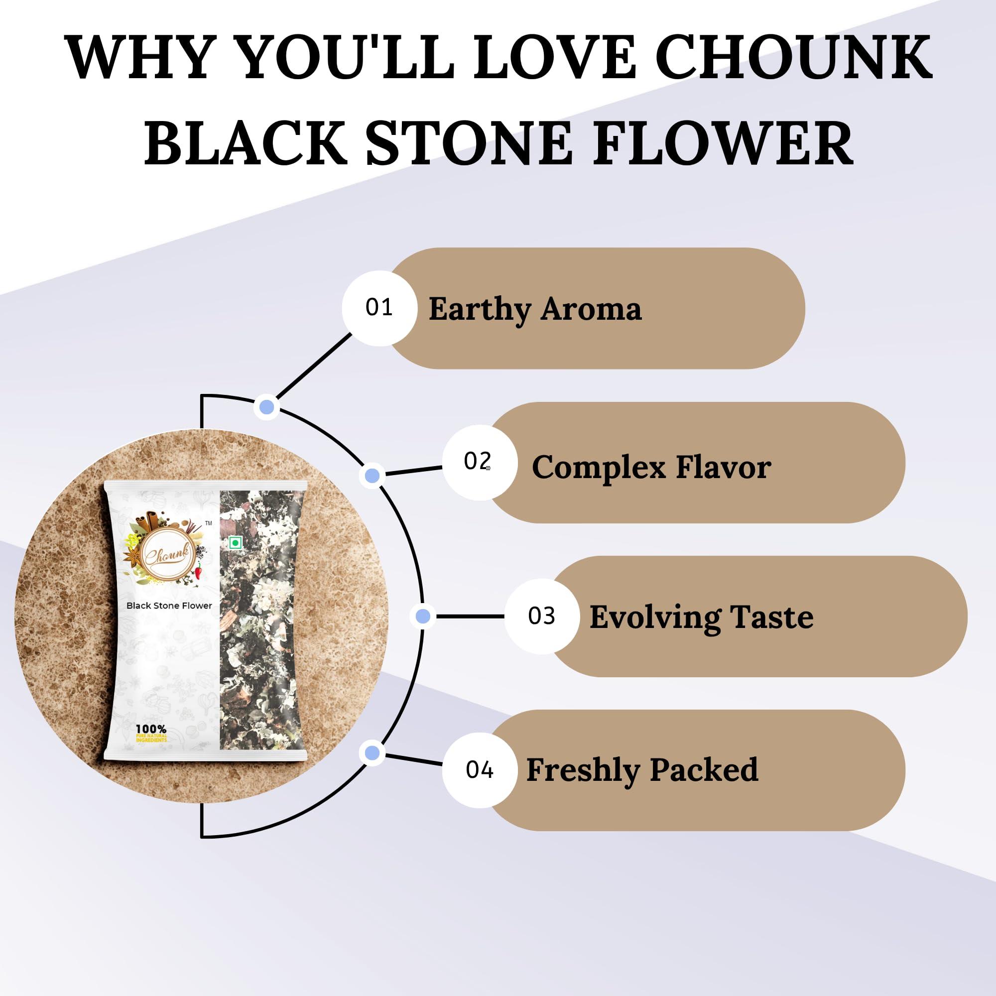 Chounk Chounk Black Stone Flower Spice - 200g (100g x 2 Pack) | Pathar/Patthar ke Phool Spice | Dagad Phool, Kalpasi | For Flavourful Cooking