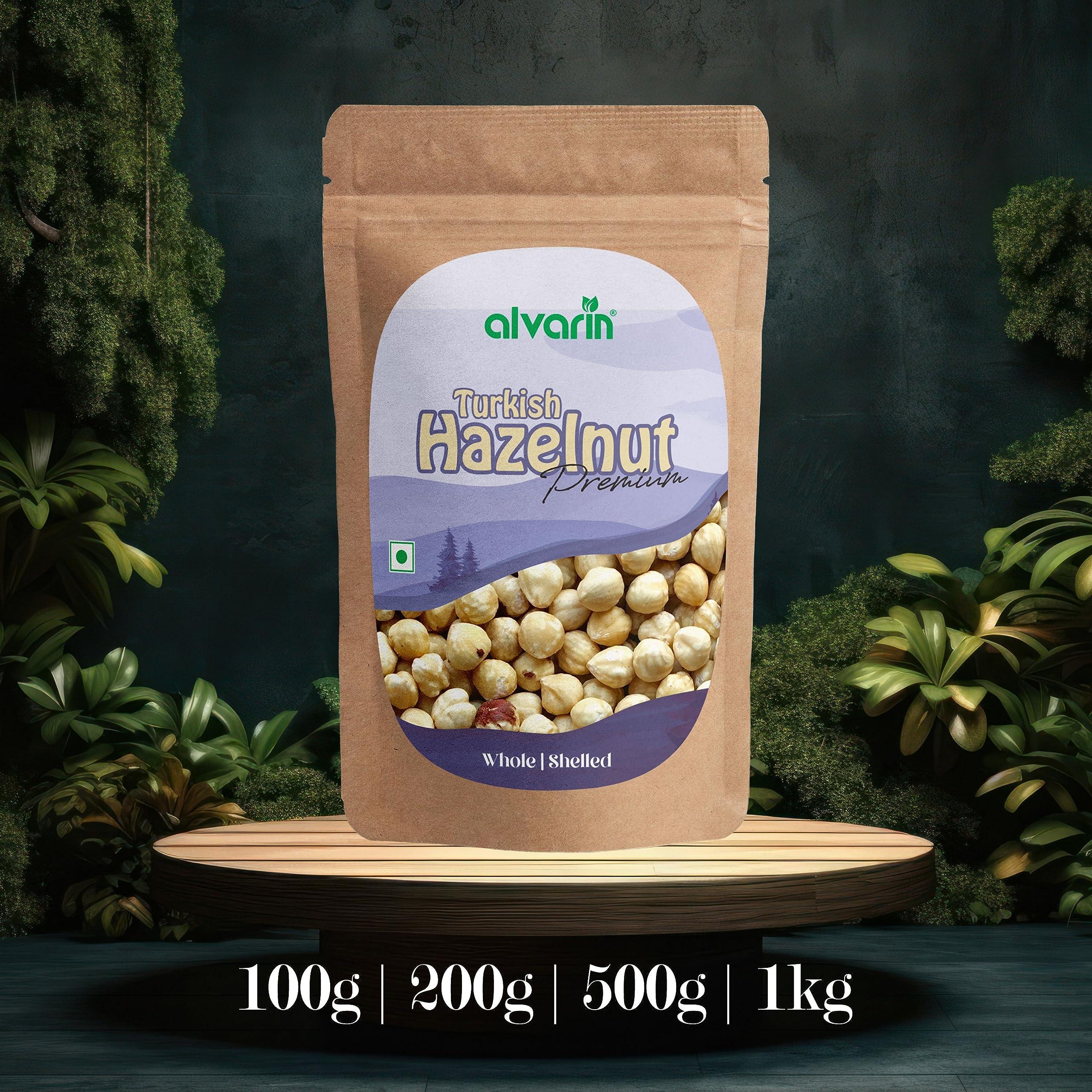 ALVARIN ALVARIN® - Turkish Hazelnut - 100g / 3.5oz | Imported Nuts | Rich in Nutrients | Jumbo Sized | Exotic Nuts