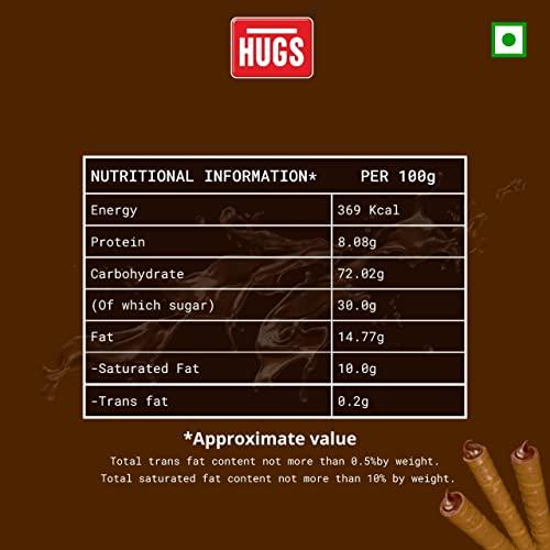 Hugs Hugs Sigaru Wafer Roll - Chocolate flavoured wafer rolls - 24 pieces (288g)
