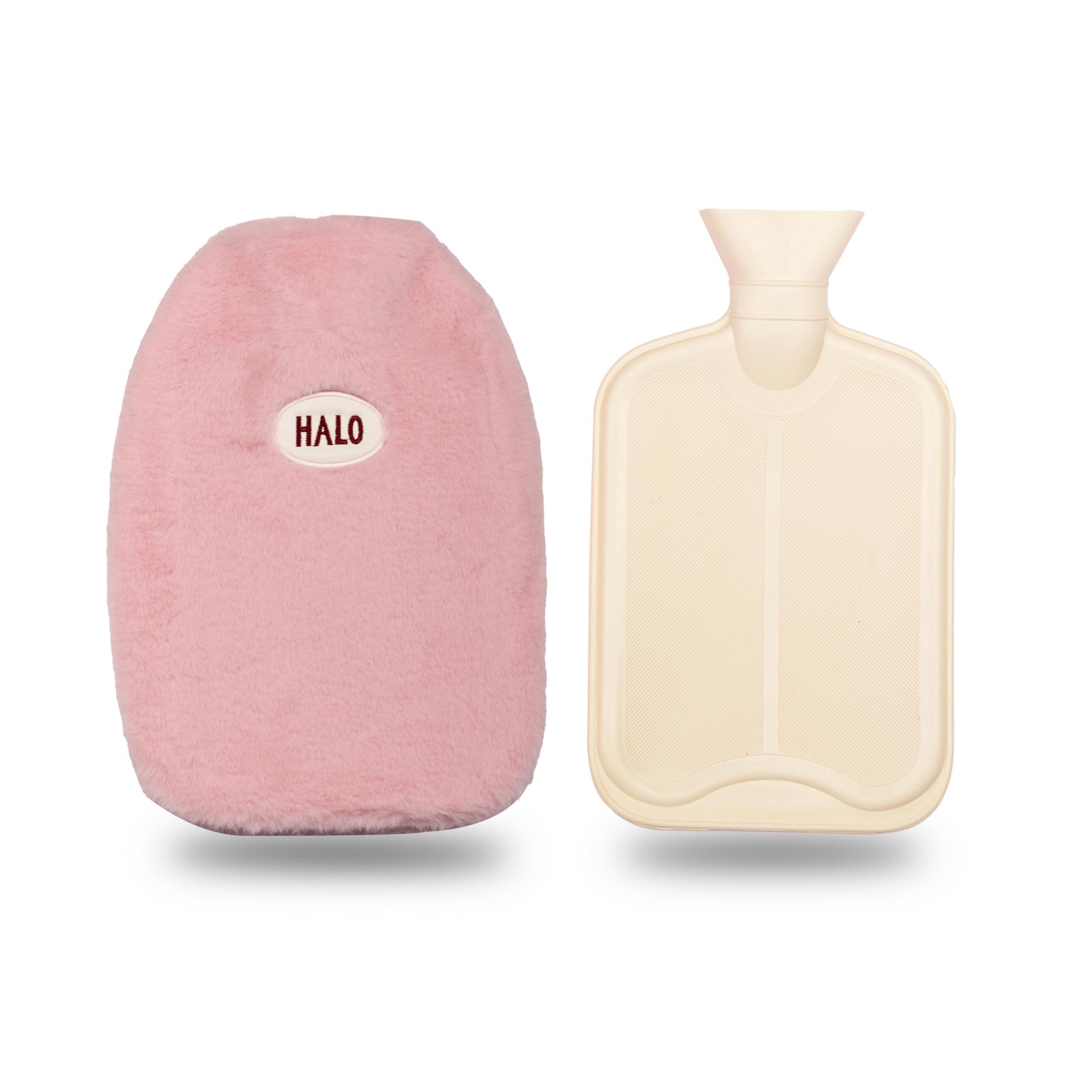 COSKIRA COSKIRA Hot Water Bottle with Plush Cover 2L Hot Water Bag Therapy Heater Bag Warm Hands, Waist, Belly, Feet Washable Rubber Bag Warm Relaxing Heat Cold Therapy long-lasting -Multi