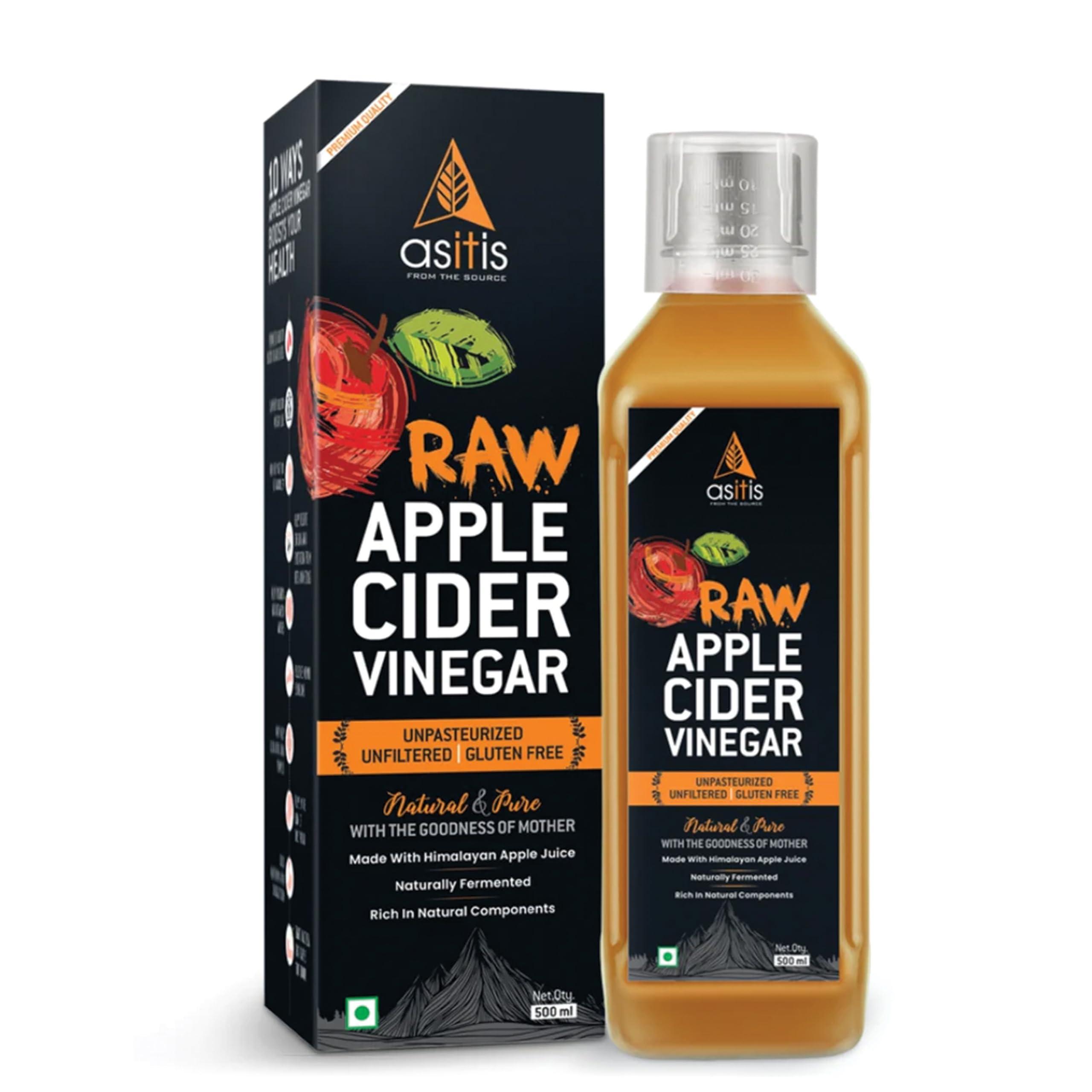 Asitis Nutrition AS-IT-IS Nutrition Raw Apple Cider Vinegar with Mother 500ml- Undiluted & Unfiltered