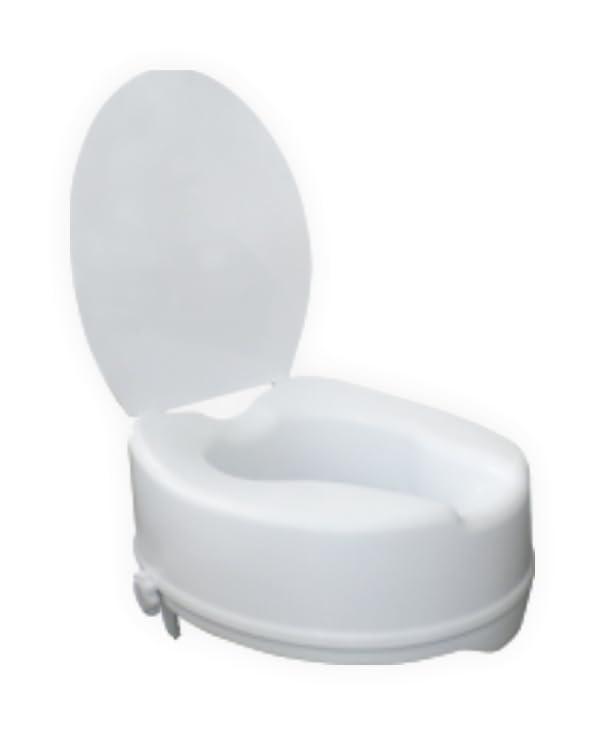 Flamingo Flamingo Classic Elevated Commode Seat | Toilet Stool Commode Chair for Elderly, Disabled Men & Pregnant Women | 4" Inch