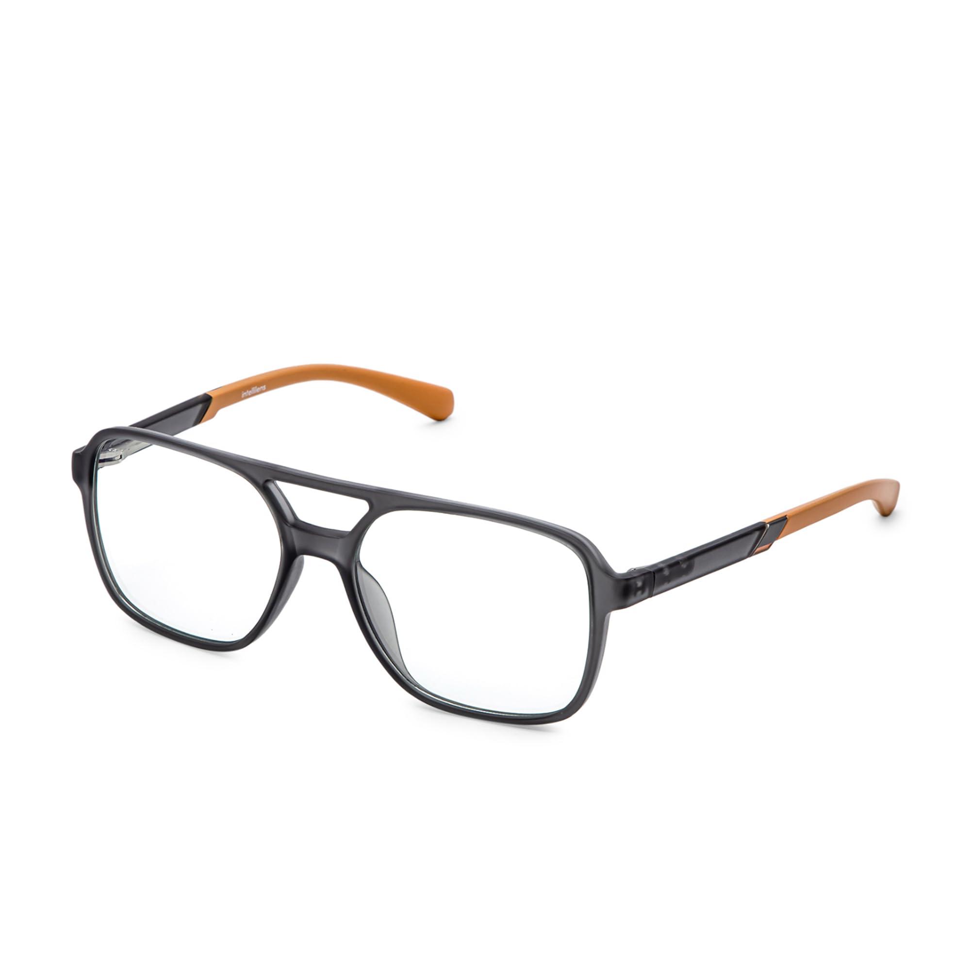 Intellilens Intellilens Computer Glasses for Eye Protection | Reading Glasses for Men | Blue Light Blocking Glasses Spectacles | Blue Cut Glasses | UV Protection Glasses | For Men & Women | Zero Power | Medium