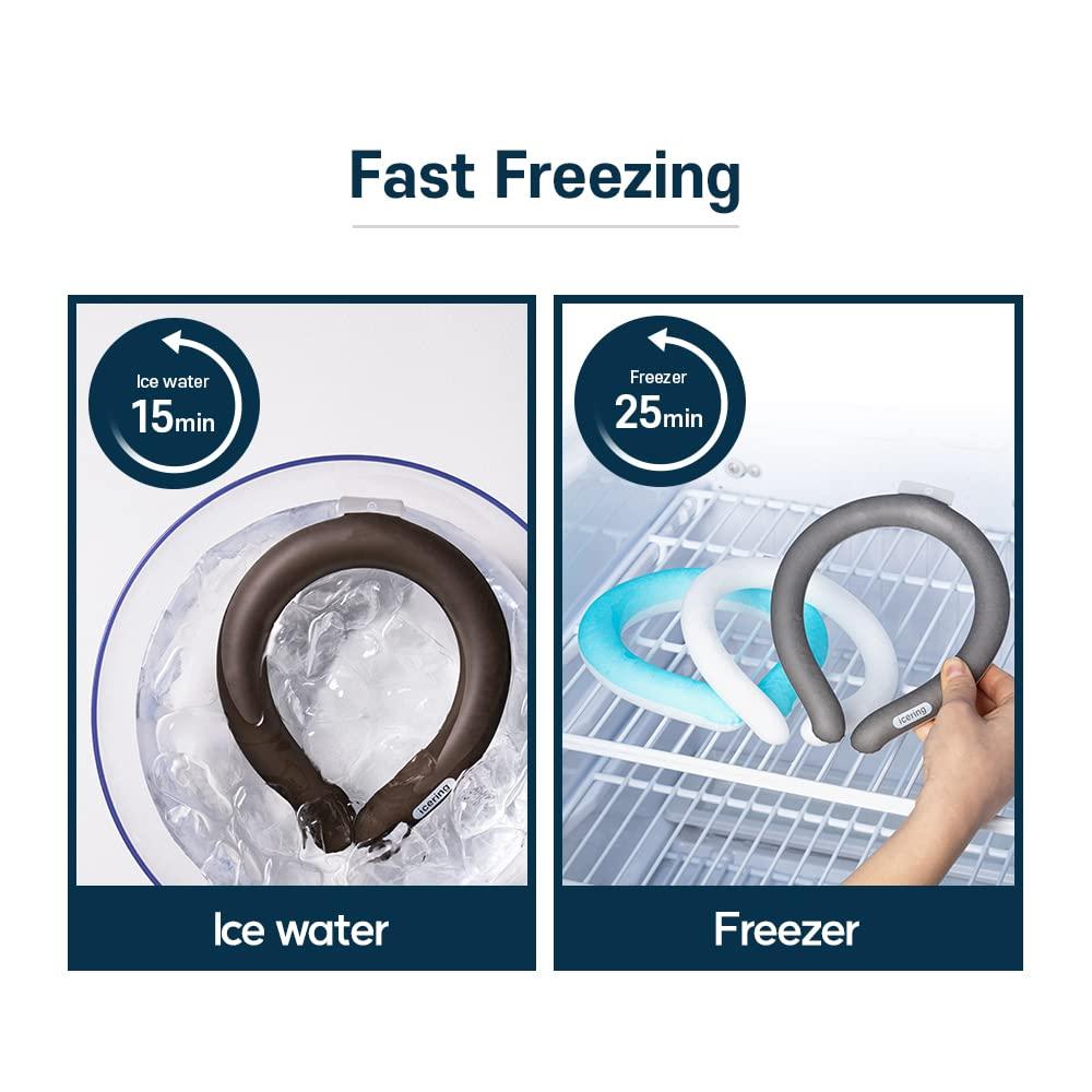 mpac+ mpac+ Neck Cooler | Cooling Neck Wraps, Neck Cooling Tube, Wearable, Personal Air Conditioner for Summer, Hot Weather, Freeze Below 64F, Cold Ice Pack Gel for Outdoor Workers, Sports (Basic(White))