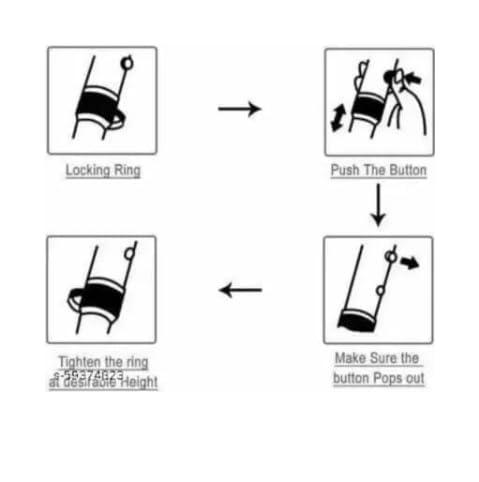 RUNMEX Runmex Surgical Elbow Crutch Black Height Adjustable Men/Women/Old People Patient Walking Stick