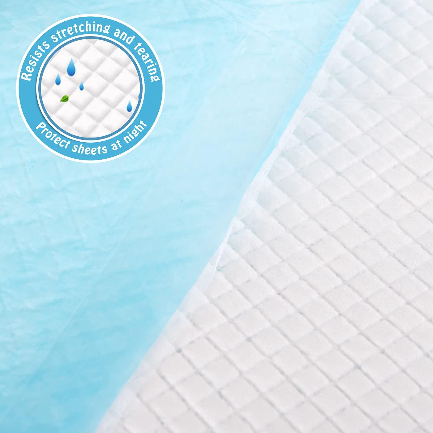 Alsunny Disposable Bed Pads 24"x 36" Non-Slip, Overnight Absorbency,Ultra Absorbent Disposable Underpad Incontinence Bed Pads Disposable for Incontinence, Furniture Protection or Pet Pads Large Size (38/Pack)