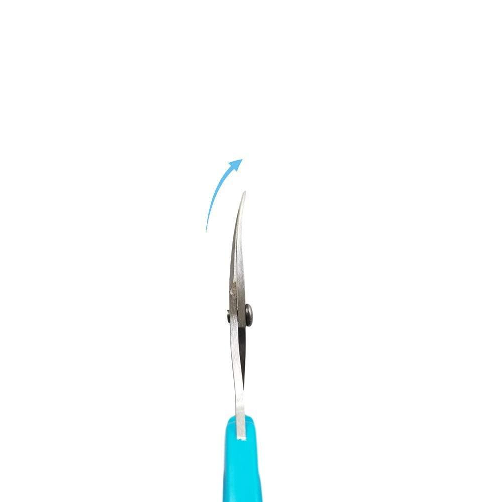 ALLEX ALLEX Ostomy Scissors Curved Blunt Blade Tips, Colostomy Bags and Ileostomy Stoma Supplies Cut Tool for Fit Body(Blue)