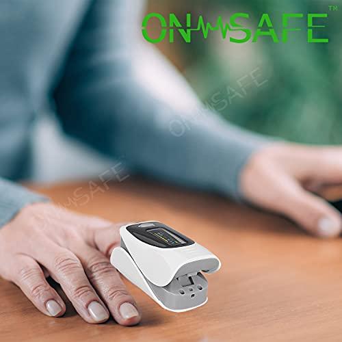 Prince Enterprise Onsafe Finger Pulse Oximeter, Blood Oxygen Saturation & Heart Rate Monitor, Blood Oxygen Meter FDA, CE Oxymeter Finger and Pulse O2 Monitor Oximeter,