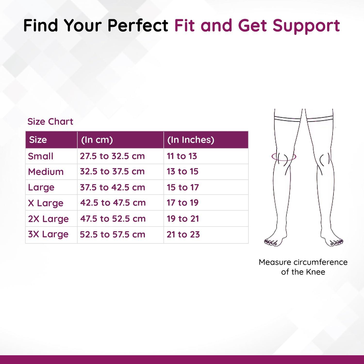 Flamingo Flamingo Knee Support Brace - Short 13" Knee Brace (Firm Support) | Knee Support for Osteoarthritis of knee joint Pain, Relief Knee Stabilizer, Joint Injury, Knee Immobilizer | Beige | XXL