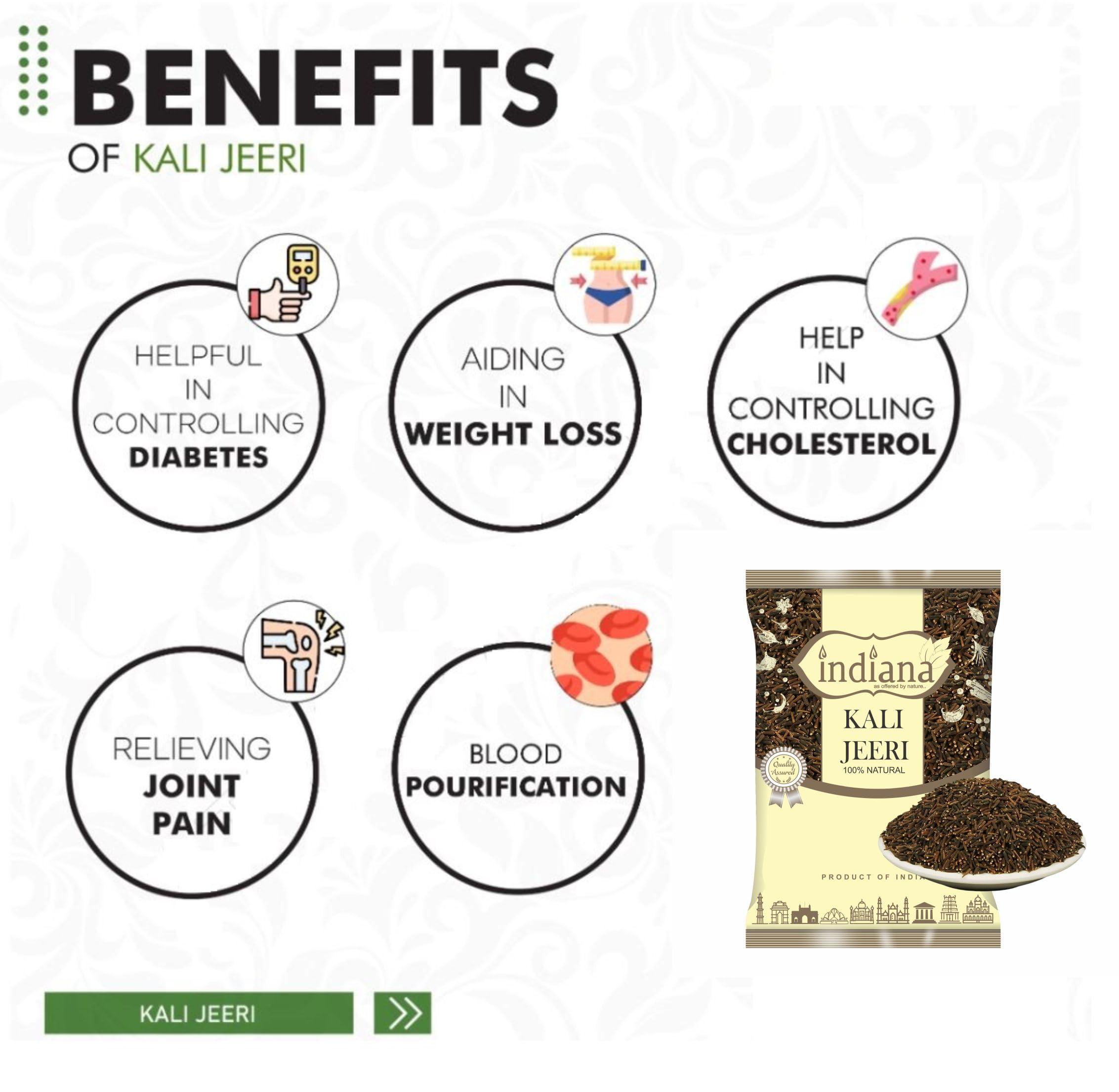 Indiana as offered by nature Indiana Kali Jiri - Kaali jiri - Kadwa Jeera - Kali Jeeri Natural Black Cumin Seed (400gm)