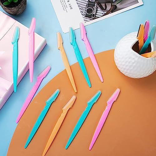 YHmall 12 Pcs Eyebrow Razors Precision Sharpness for Trimming and Shaping Eyebrows - Multipurpose Exfoliating Face Razor and Eyebrow Shaper