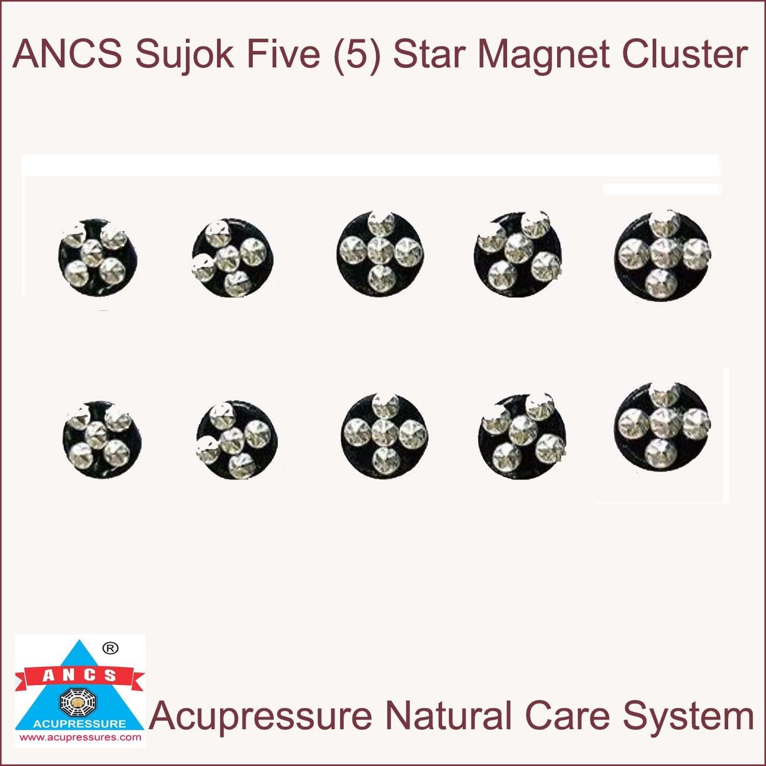 ANCS ANCS Sujok Five Star Cluster Magnet For Sujok Therapy Treatment Use 10pc pack