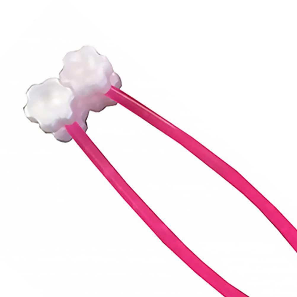 TEHAUX Face Massage- 2pcs Cat Roller Relaxer Silicone Grooming Brush Tool Face- Lift Legs Massage Rose Red