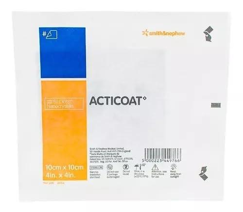Smith and Nephew Acticoat 10 x 10 cm Antimicrobial Wound Dressing 2 Pieces